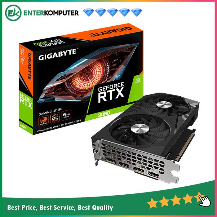 Gigabyte GeForce RTX 3060 8GB GDDR6 Gaming OC Rev2.0 GVN3060GAMING OC8GD Enterkomputer