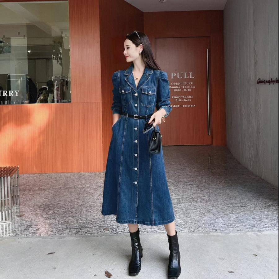 Denim Mini Dress Trendy