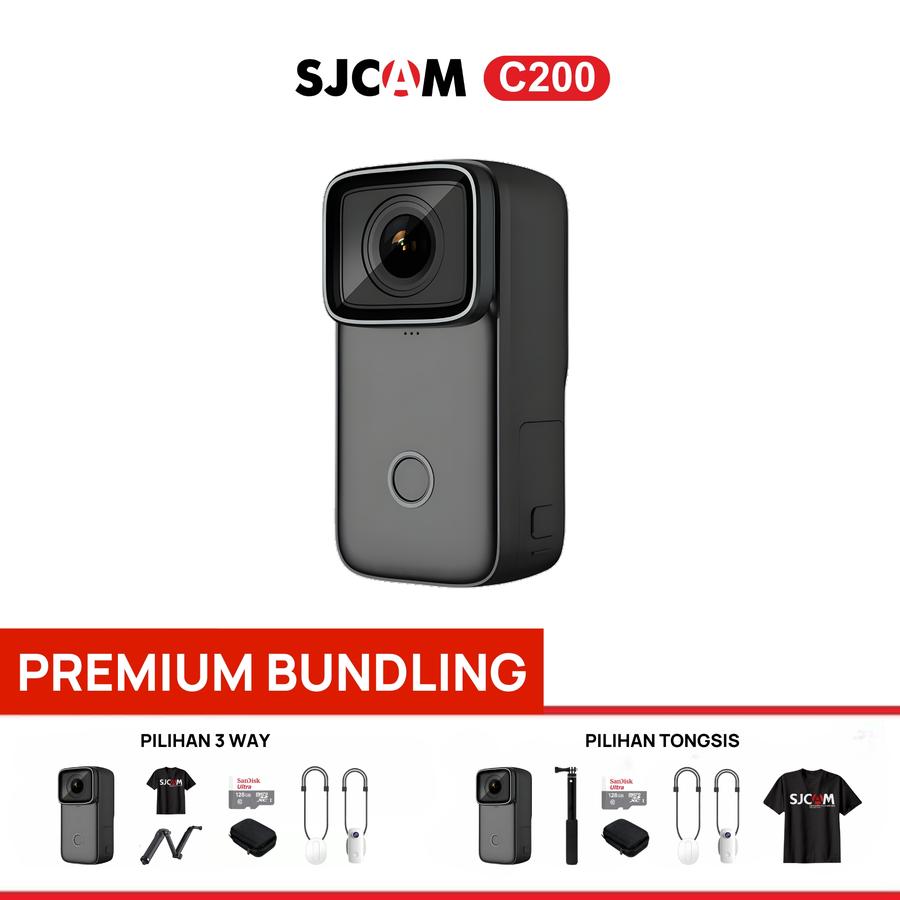 SJCAM C200 Body Action Camera Thumb magnetic - BUNDLING PREMIUM