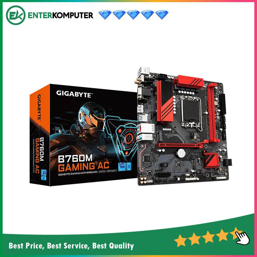 Gigabyte B760M Gaming AC (LGA1700, B760, DDR5, SATA3