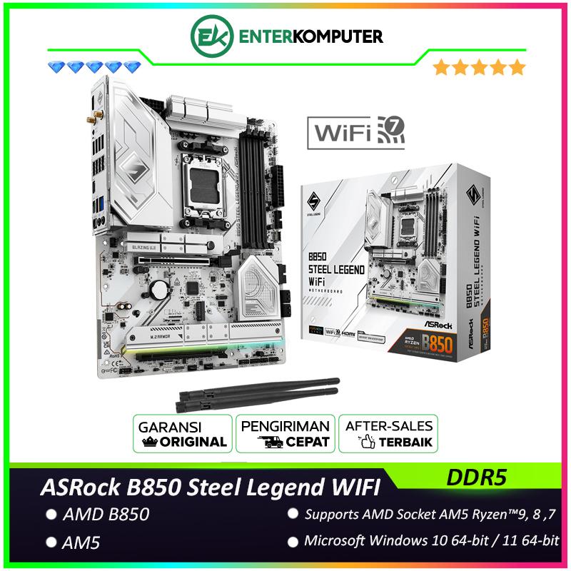 ASRock B850 Steel Legend WIFI (AM5, AMD B850, DDR5, USB3.2 Type-C