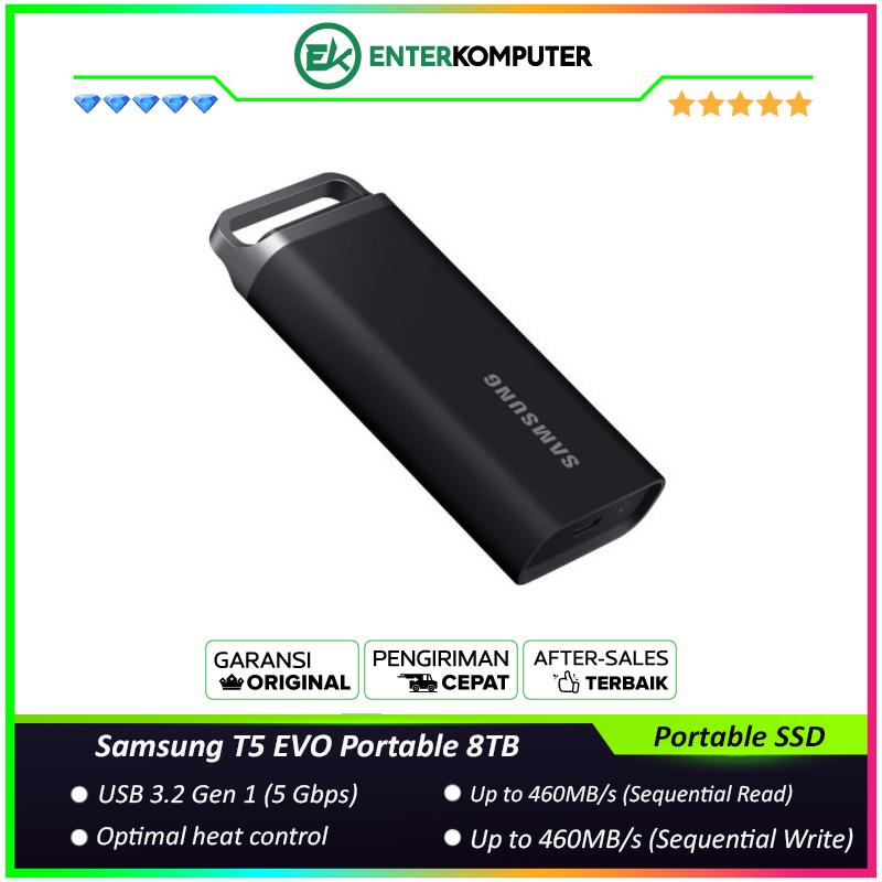 Samsung T5 EVO Portable 8TB USB External SSD Grs 3th