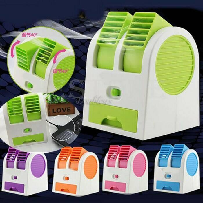 AC Mini Portable Double Fan