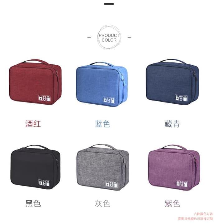 TRAVEL POUCH ORGANIZER CABLE GADGET BAG TAS KABEL CHARGER USB