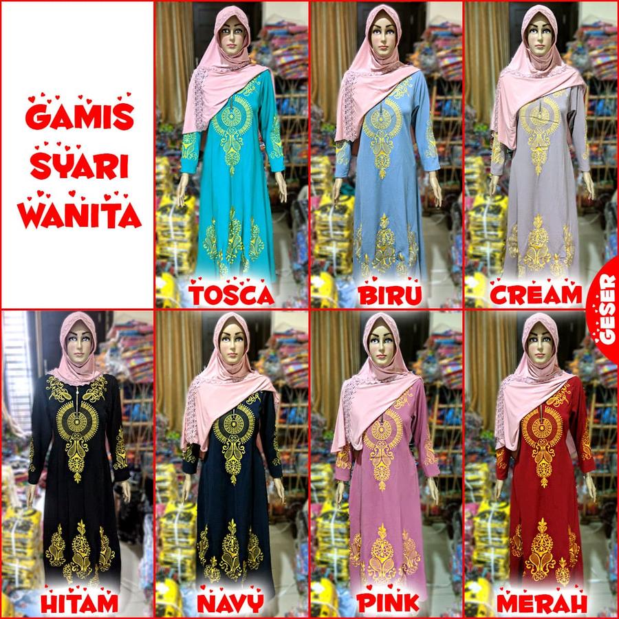 Baju Gamis Syari Wanita BORDIR EMAS