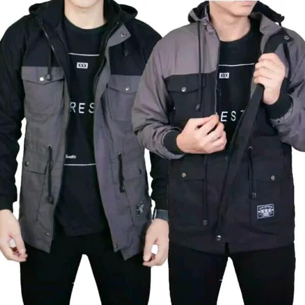 Jaket Parka Pria Kombinasi Premium