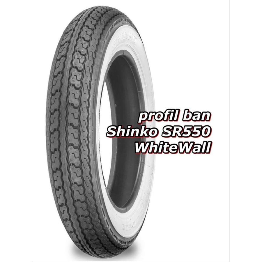 Ban Vespa Shinko SR550 Whitewall 3.50-8