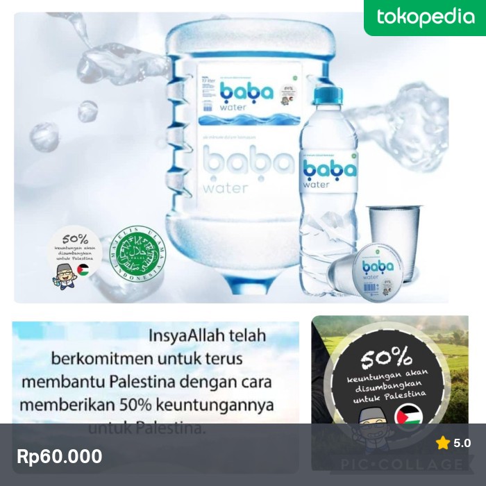 BABA WATER - GALON 19L - Rp60.000